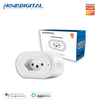 Tomada Wi-fi Inteligente Com Medidor de Consumo - NOVA DIGITAL (Similar Sonoff)